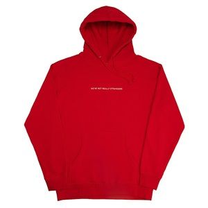 We’re Not Really Strangers Red Hoodie